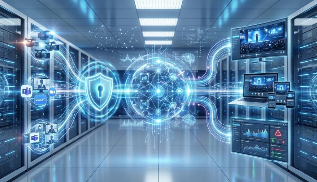 Secure AI Cloud Production for B2B Hybrid Events | SFS