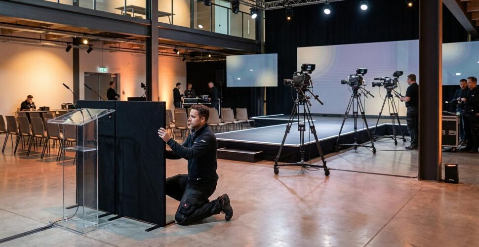 Mitigating Sound Leakage in Sensitive On-Site Corporate Productions