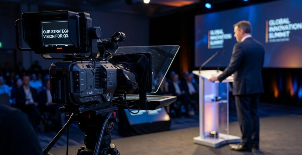 Professional Teleprompter Services: Elevating Executive Delivery in the CBD