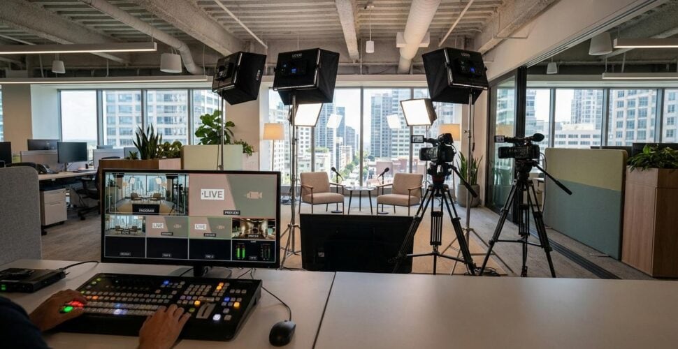 The Logistics of Setting Up a Temporary Broadcast Studio in the Office