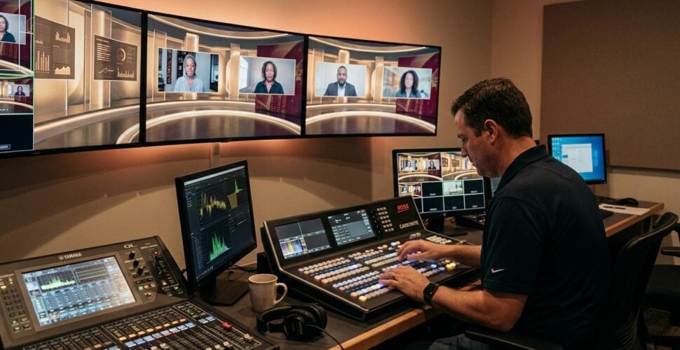 Using Virtual Sets to Host Multi-Regional Panels in One Digital Space