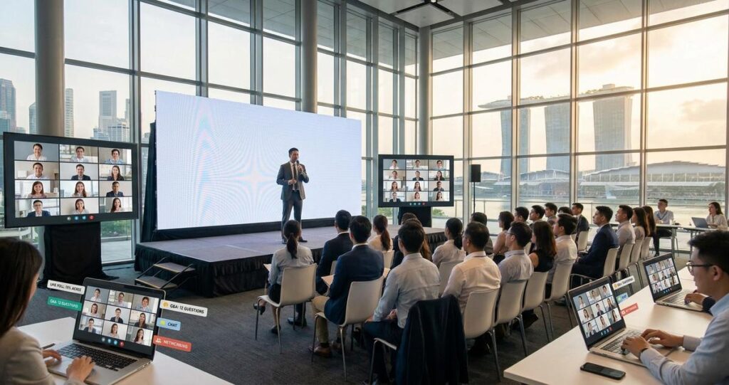 Designing Engagement: Interactive Tools for the Hybrid Delegate Singapore