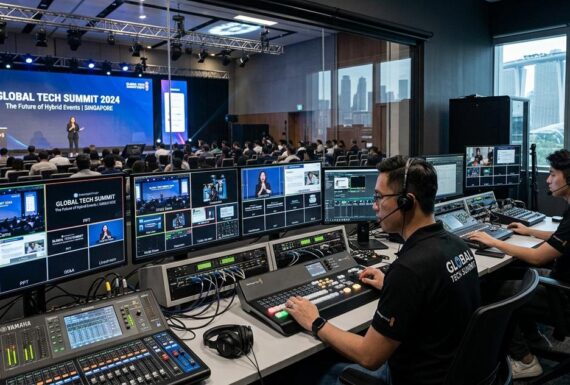 Technical Infrastructure for Large-Scale Hybrid Event Success