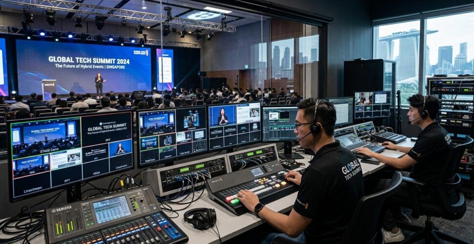 Technical Infrastructure for Large-Scale Hybrid Event Success